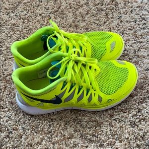 Nike Free 5.0 Highlighter Yellow Shoes 6W